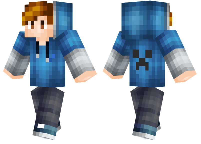 Blue Creeper Hoodie | Minecraft Skins