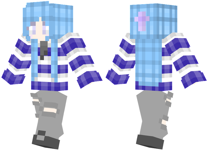 Blue Sweater Girl Minecraft Skins