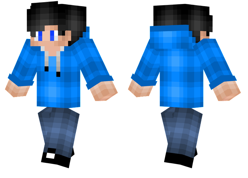 Bright Blue Hoodie Minecraft Skins