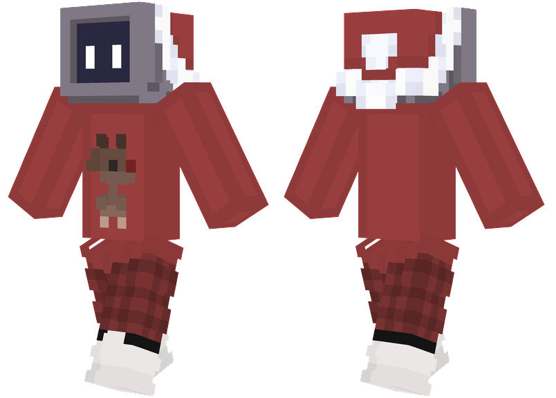 Christmas TV Head Minecraft Skins