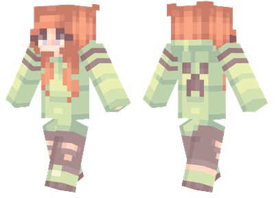 Minecraft Creeper Girl Skins