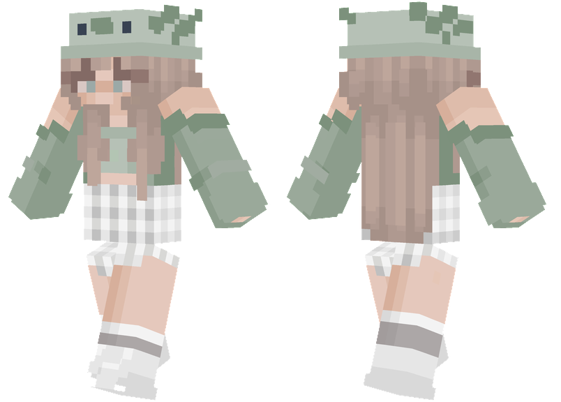 Green Axolotl Minecraft Skins