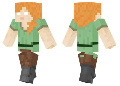 Alex Herobrine - Shaded Minecraft Skin