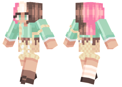 Ice Cream Girl Minecraft Skins
