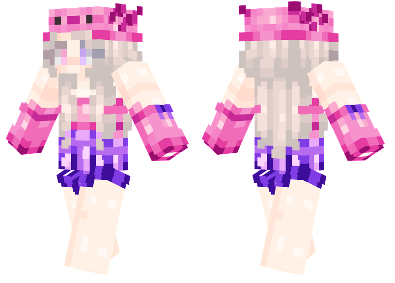Lady Axolotl Minecraft Skins