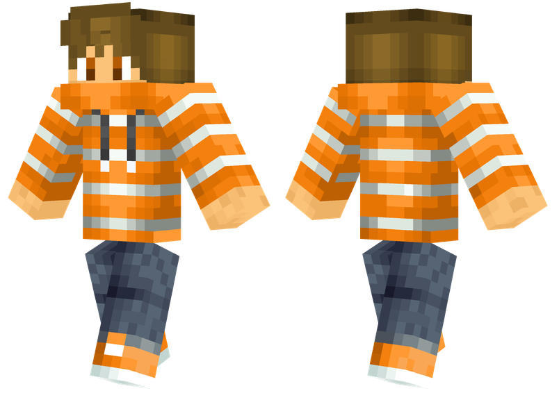 Orange Stripes Minecraft Skins