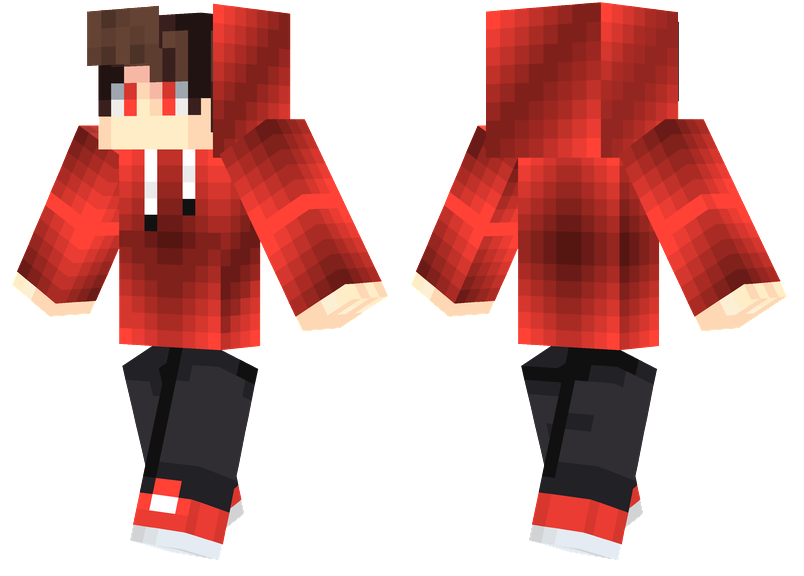 Red Shaded Hoodie Minecraft Skins