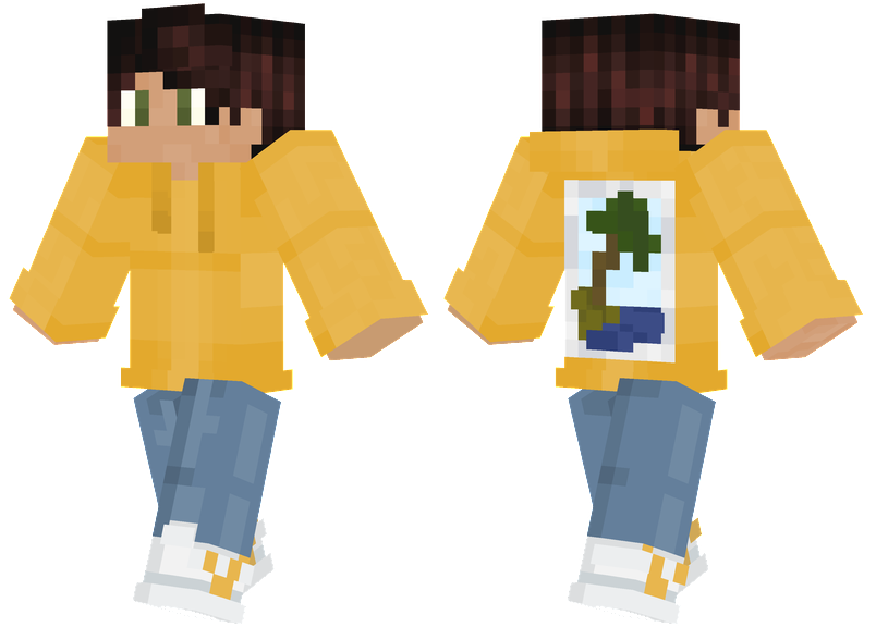 Yellow Print Hoodie Minecraft Skins